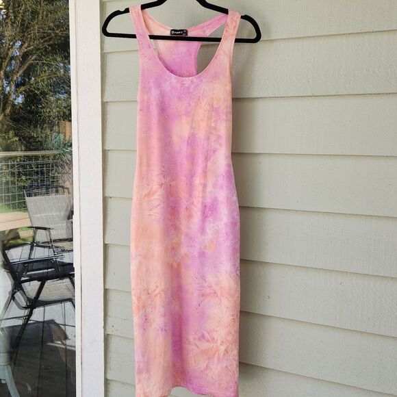 Popular 21 Buttery Soft Bodycon Tie Die Dress - Picture 1 of 4